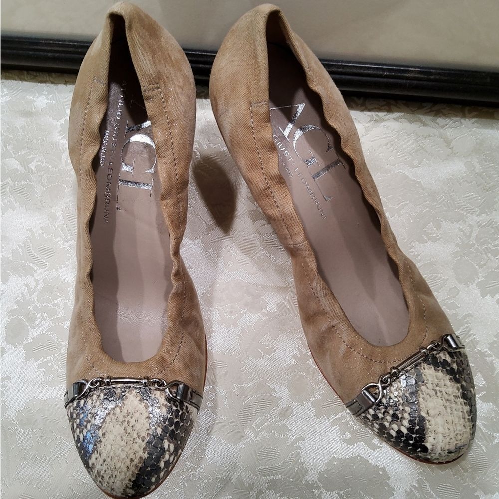 Agl Attilio Giusti Leombruni Wedge Shoes Size 38/8